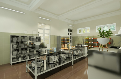 Đồ dùng nhà bếp trường học mầm non công ty Vân Anh