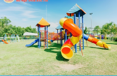 Bộ liên hoàn ngoài trời, thiết bị mầm non không thể thiếu cho nhà trẻ, trường mầm non