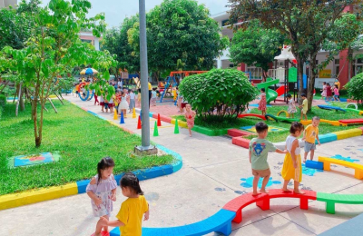 Thi công sân chơi mầm non giá rẻ tại Bình Dương